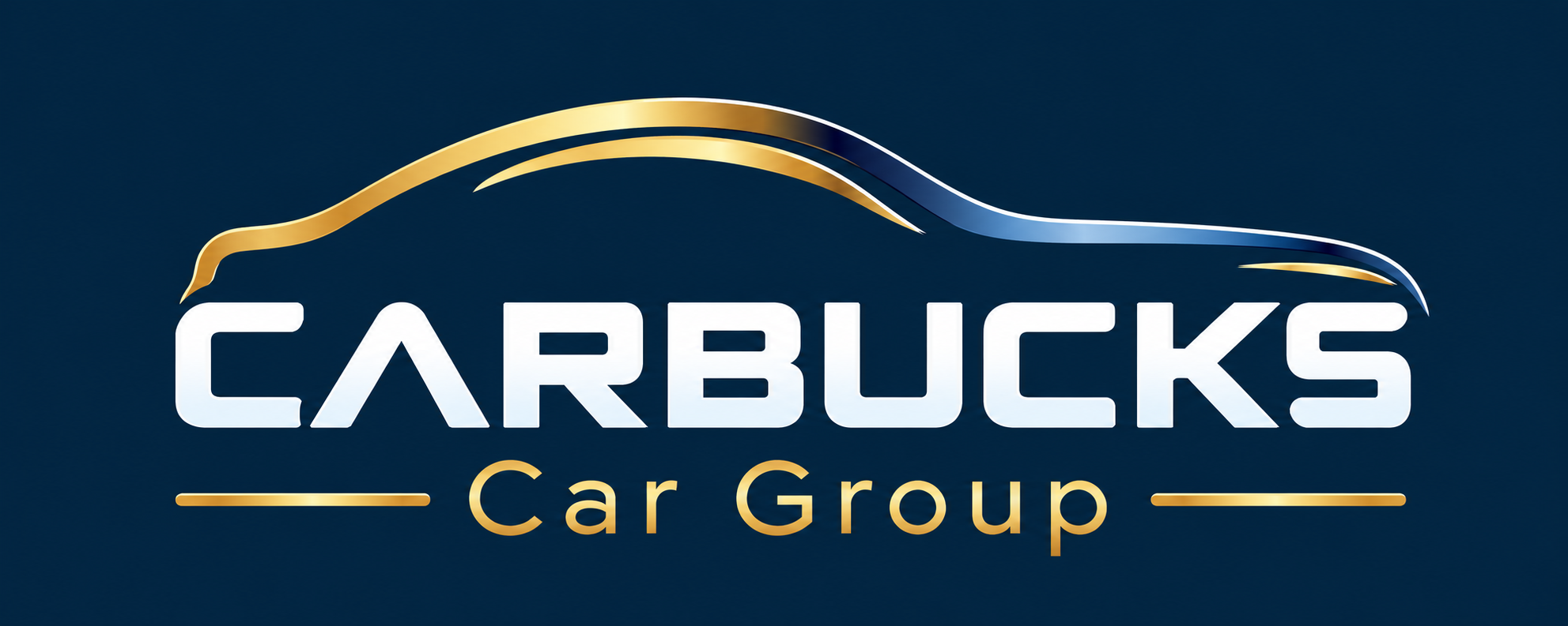 CARBUCKS Car Group navy and gold logo